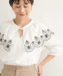 URBAN RESEARCH DOORS | レース刺繍ラッフルブラウス(シャツ/ブラウス)