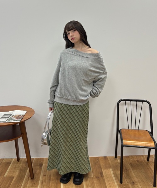 Birthday room(バースデイルーム)の「Aラインチェックロングスカート / A-line checked long skirt(スカート・レディース・ネイビー/ブラック/ブラウン・FREE)」の22枚目の写真