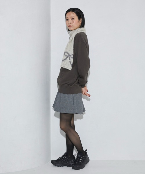 Firsthand(ファーストハンド)の「Firsthand/ファーストハンド オーガニックコットン箔リボンプリントスウェット(スウェット・レディース・チャコールグレー/ネイビー/オートミール・FREE)」の17枚目の写真