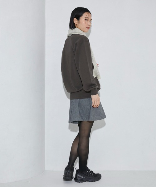 Firsthand(ファーストハンド)の「Firsthand/ファーストハンド オーガニックコットン箔リボンプリントスウェット(スウェット・レディース・チャコールグレー/ネイビー/オートミール・FREE)」の19枚目の写真