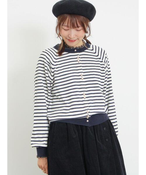 Samansa Mos2(サマンサ モスモス)の「【アンチピリング/マシンウォッシャブル】パフ袖カーディガン(カーディガン/ボレロ・レディース・レッド/イエロー/キナリ/ネイビー・F)」の15枚目の写真