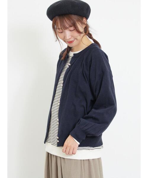 Samansa Mos2(サマンサ モスモス)の「【アンチピリング/マシンウォッシャブル】パフ袖カーディガン(カーディガン/ボレロ・レディース・レッド/イエロー/キナリ/ネイビー・F)」の19枚目の写真