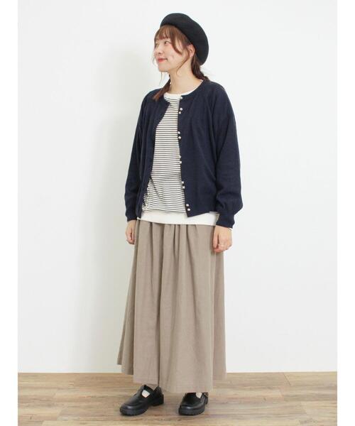 Samansa Mos2(サマンサ モスモス)の「【アンチピリング/マシンウォッシャブル】パフ袖カーディガン(カーディガン/ボレロ・レディース・レッド/イエロー/キナリ/ネイビー・F)」の21枚目の写真