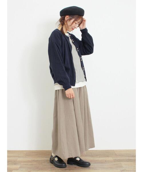 Samansa Mos2(サマンサ モスモス)の「【アンチピリング/マシンウォッシャブル】パフ袖カーディガン(カーディガン/ボレロ・レディース・レッド/イエロー/キナリ/ネイビー・F)」の22枚目の写真