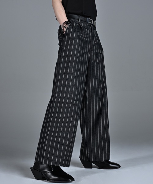 Soerte Wide straight slacksチャコールグレー　サイズ2 Wide straight slacks/ワイドストレートスラックスパンツ
