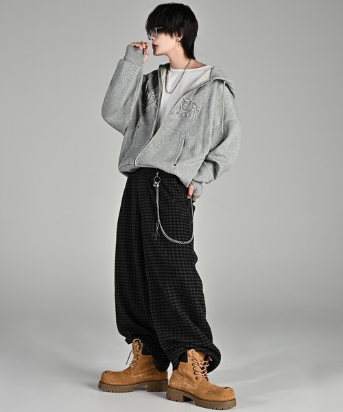 ADRER セットアップ ストライプ Mサイズ TR w cloth basic wide straight pants / TRダブルクロスベーシック