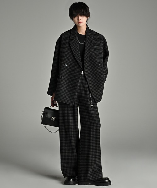 TR w cloth basic wide straight pants / TRダブルクロスベーシック