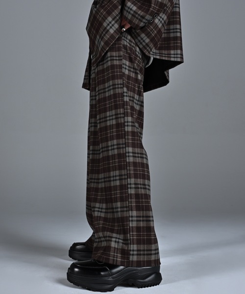 TR w cloth basic wide straight pants / TRダブルクロス
