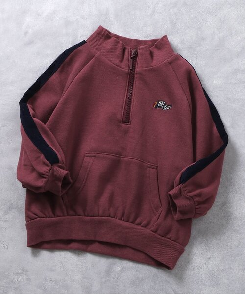 F.O.KIDS（エフオーキッズ）の「ハーフジッププルオーバー（スウェット・キッズ・イエロー/チャコール/ワインレッド・140/130/120/110/100/90/80）」の3枚目の写真