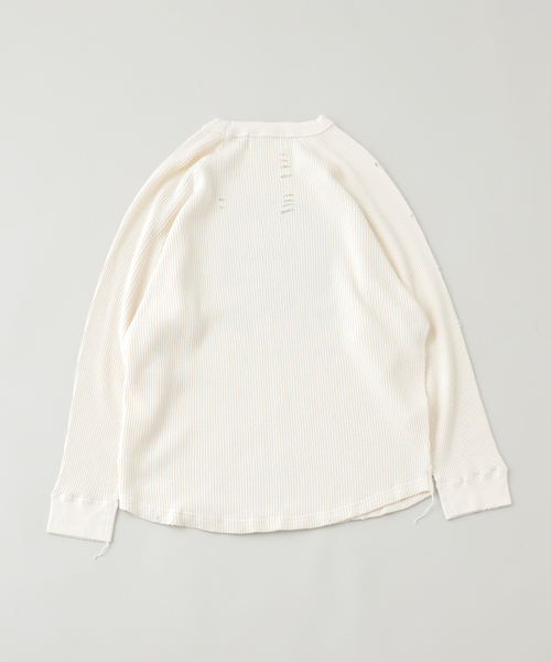 THRIFTY LOOK(スリフティールック)の「THRIFTY LOOK/スリフティールック Beethoven L/S Waffle(Tシャツ/カットソー・メンズ・ホワイト/グリーン・MEDIUM/LARGE)」の3枚目の写真