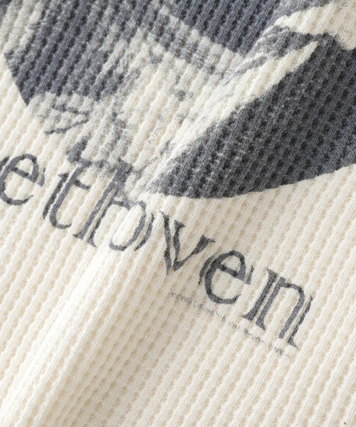 THRIFTY LOOK(スリフティールック)の「THRIFTY LOOK/スリフティールック Beethoven L/S Waffle(Tシャツ/カットソー・メンズ・ホワイト/グリーン・MEDIUM/LARGE)」の7枚目の写真