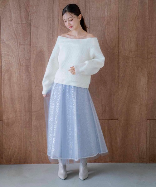 NOELA(ノエラ)の「2WAYオフショルニット(ニット/セーター・レディース・ブラウン/ベージュ/オフホワイト・フリー)」の8枚目の写真