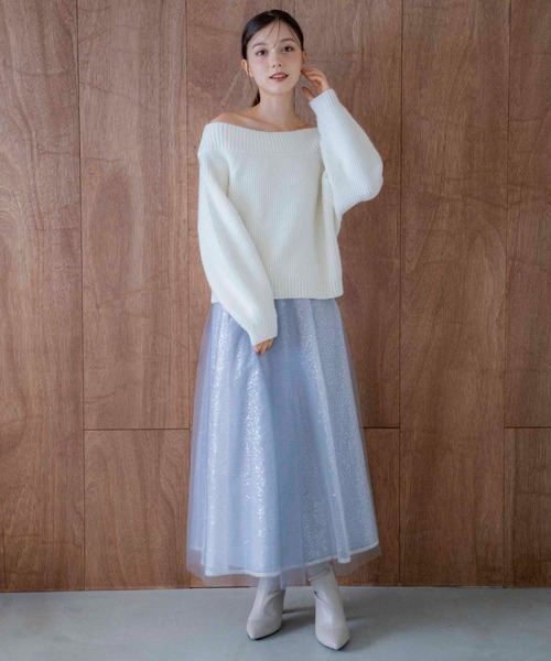 NOELA(ノエラ)の「2WAYオフショルニット(ニット/セーター・レディース・ブラウン/ベージュ/オフホワイト・フリー)」の9枚目の写真