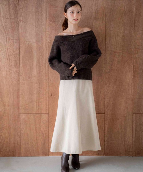 NOELA(ノエラ)の「2WAYオフショルニット(ニット/セーター・レディース・ブラウン/ベージュ/オフホワイト・フリー)」の15枚目の写真