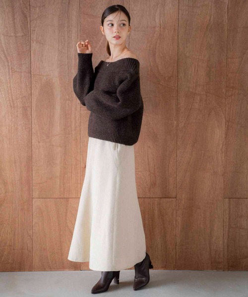 NOELA(ノエラ)の「2WAYオフショルニット(ニット/セーター・レディース・ブラウン/ベージュ/オフホワイト・フリー)」の16枚目の写真