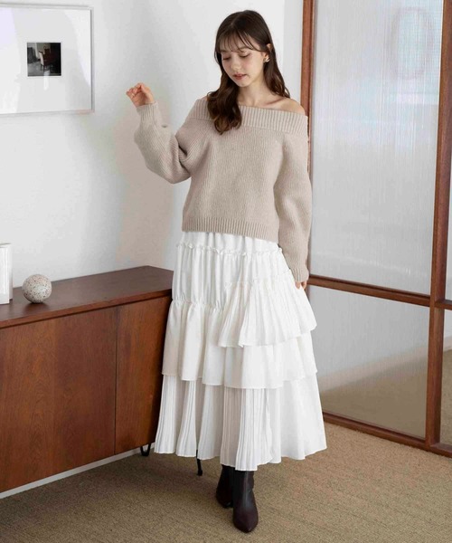 NOELA(ノエラ)の「2WAYオフショルニット(ニット/セーター・レディース・ブラウン/ベージュ/オフホワイト・フリー)」の22枚目の写真