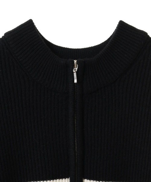 AMERICAN HOLIC（アメリカンホリック）の「バイパチ片畦ハーフZIPニットプルオーバー（ニット/セーター・レディース・ブラック系その他4/ホワイト系その他4・M/L）」の8枚目の写真
