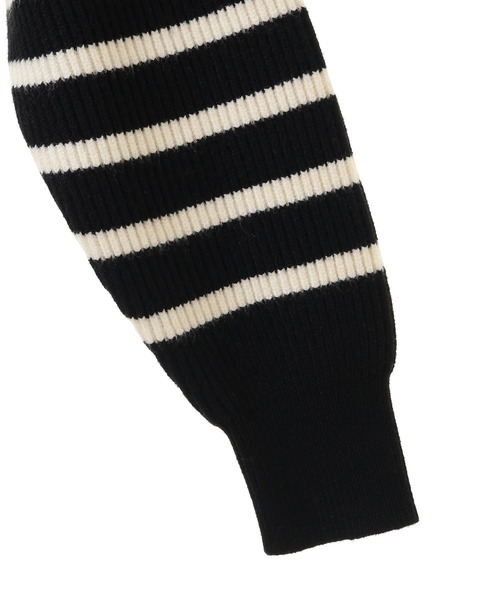 AMERICAN HOLIC（アメリカンホリック）の「バイパチ片畦ハーフZIPニットプルオーバー（ニット/セーター・レディース・ブラック系その他4/ホワイト系その他4・M/L）」の9枚目の写真