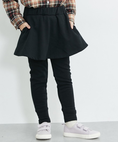 QUNTSTYLE（キュントスタイル）の「裏起毛　ポケット付きスカッツ（その他パンツ・キッズ・ブラウン/ベージュ/ネイビー/ブラック系その他/ネイビー系/グレー/グレー系その他/ブラウン系その他/ブラック/パープル/グリーン系・100/110/130/140/150/160/120）」の2枚目の写真