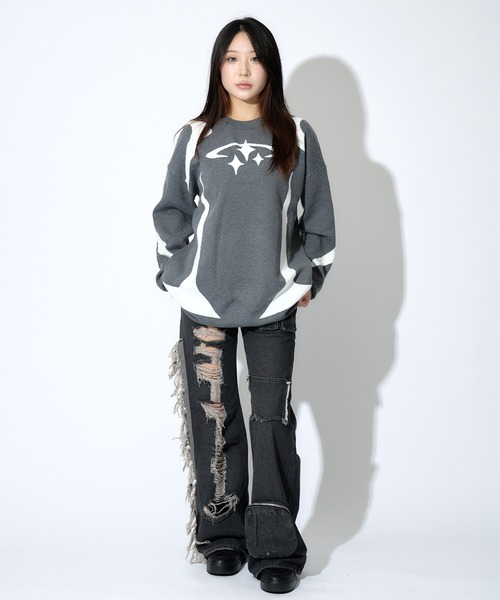 tinkerend（ティンカーエンド）の「【ユニセックス】Damege Vintage Denim / ダメージヴィンテージデニムパンツ（デニムパンツ・メンズ・ブラック・1/3/2）」の14枚目の写真