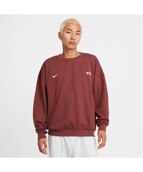 NIKE（ナイキ）の「NIKE/ナイキ CLUB OVERSIZED CREW OPP2（スウェット・メンズ・ブラック/ブラウン・S/M/L/XL）」の2枚目の写真