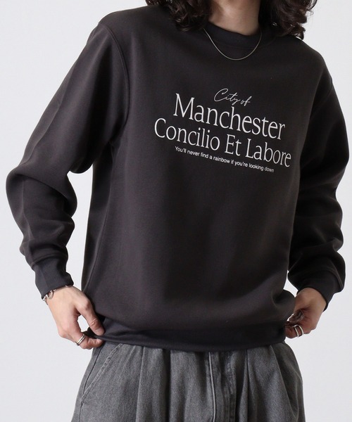 FUNALIVE（ファンアライブ）の「デザインプリント裏起毛トレーナー（スウェット・メンズ・ブラック/ブルー/モカ/ホワイト/ブラック系/スミクロ/グリーン系その他/ホワイト系その他/ブルーパープル/ブラック系1/パープル系その他/ホワイト系その他3/パープル系その他2/ホワイト系その他2/ライトブラウン/ブラック系その他/ホワイト系その他4/ブラック系2/ブラウン系その他/サックスブルー/ホワイト系その他5/ブラック系その他2/スモークピンク/サックスブルー系・M/L/LL）」の10枚目の写真