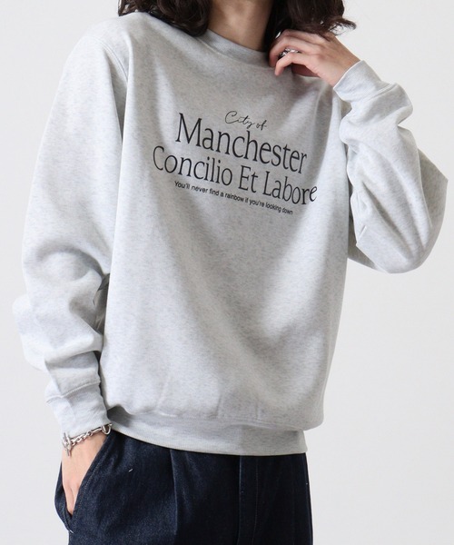 FUNALIVE（ファンアライブ）の「デザインプリント裏起毛トレーナー（スウェット・メンズ・ブラック/ブルー/モカ/ホワイト/ブラック系/スミクロ/グリーン系その他/ホワイト系その他/ブルーパープル/ブラック系1/パープル系その他/ホワイト系その他3/パープル系その他2/ホワイト系その他2/ライトブラウン/ブラック系その他/ホワイト系その他4/ブラック系2/ブラウン系その他/サックスブルー/ホワイト系その他5/ブラック系その他2/スモークピンク/サックスブルー系・M/L/LL）」の6枚目の写真