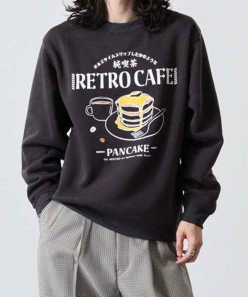 FUNALIVE（ファンアライブ）の「デザインプリント裏起毛トレーナー（スウェット・メンズ・ブラック/ブルー/モカ/ホワイト/ブラック系/スミクロ/グリーン系その他/ホワイト系その他/ブルーパープル/ブラック系1/パープル系その他/ホワイト系その他3/パープル系その他2/ホワイト系その他2/ライトブラウン/ブラック系その他/ホワイト系その他4/ブラック系2/ブラウン系その他/サックスブルー/ホワイト系その他5/ブラック系その他2/スモークピンク/サックスブルー系・M/L/LL）」の12枚目の写真