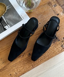 by muni:r | スエードスリングバックパンプス(パンプス)