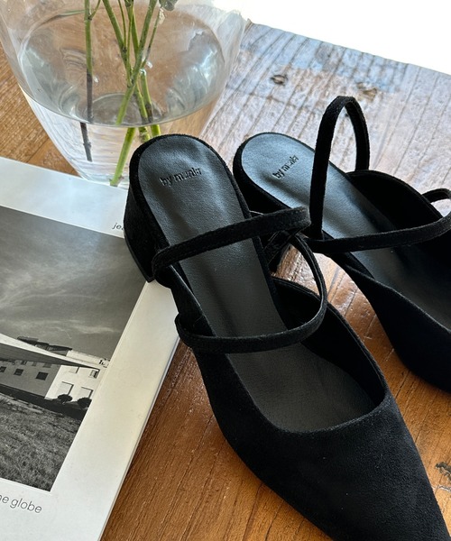 by muni:r（バイ ムニール）の「スエードスリングバックパンプス（パンプス・レディース・ピンク/ブラック/ベージュ・24.0cm/23.5cm/23.0cm/22.5cm/25.0cm/24.5cm）」の9枚目の写真