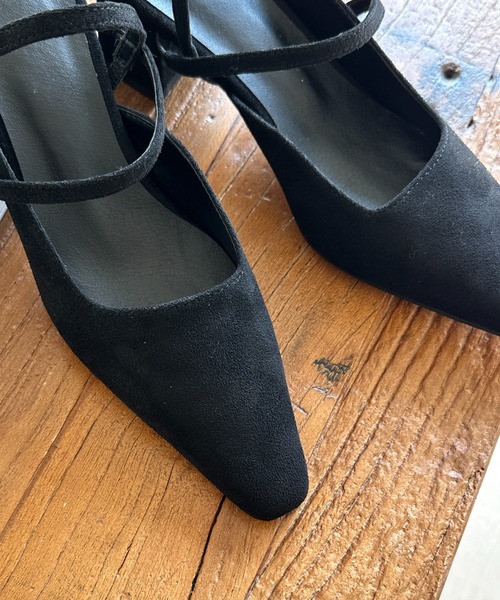 by muni:r（バイ ムニール）の「スエードスリングバックパンプス（パンプス・レディース・ピンク/ブラック/ベージュ・24.0cm/23.5cm/23.0cm/22.5cm/25.0cm/24.5cm）」の10枚目の写真