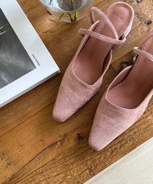 by muni:r（バイ ムニール）の「スエードスリングバックパンプス（パンプス・レディース・ピンク/ブラック/ベージュ・24.0cm/23.5cm/23.0cm/22.5cm/25.0cm/24.5cm）」の18枚目の写真