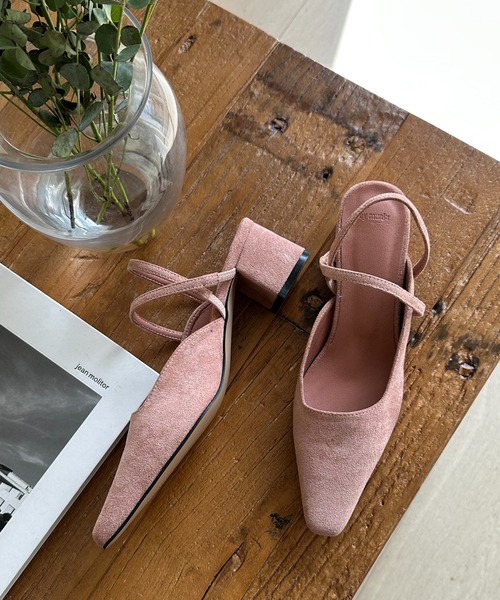 by muni:r（バイ ムニール）の「スエードスリングバックパンプス（パンプス・レディース・ピンク/ブラック/ベージュ・24.0cm/23.5cm/23.0cm/22.5cm/25.0cm/24.5cm）」の20枚目の写真