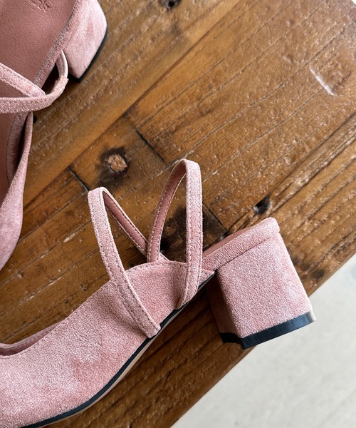 by muni:r（バイ ムニール）の「スエードスリングバックパンプス（パンプス・レディース・ピンク/ブラック/ベージュ・24.0cm/23.5cm/23.0cm/22.5cm/25.0cm/24.5cm）」の22枚目の写真