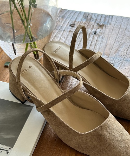 by muni:r（バイ ムニール）の「スエードスリングバックパンプス（パンプス・レディース・ピンク/ブラック/ベージュ・24.0cm/23.5cm/23.0cm/22.5cm/25.0cm/24.5cm）」の15枚目の写真