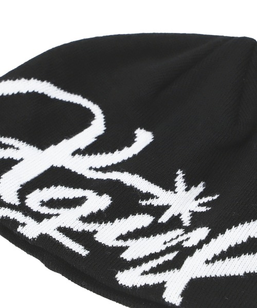 X-girl（エックスガール）の「SIGN LOGO JACQUARD BEANIE（ニットキャップ/ビーニー・レディース・ベージュ/オリーブ/ブラック・ONE SIZE）」の19枚目の写真