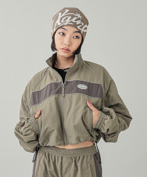 X-girl（エックスガール）の「SIGN LOGO JACQUARD BEANIE（ニットキャップ/ビーニー・レディース・ベージュ/オリーブ/ブラック・ONE SIZE）」の5枚目の写真