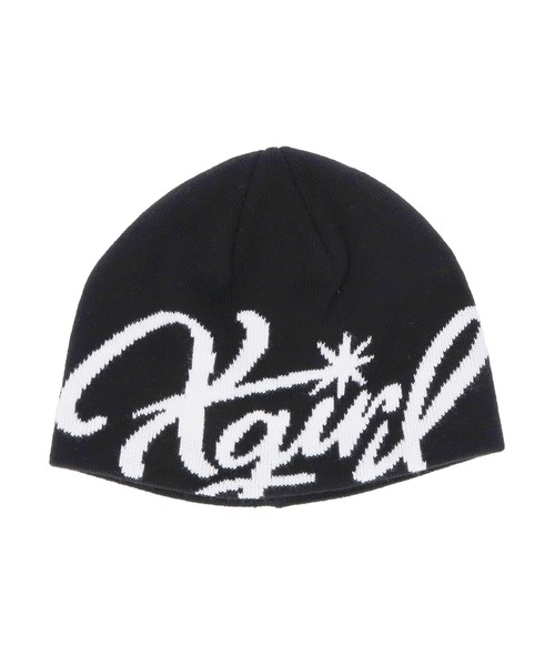 X-girl（エックスガール）の「SIGN LOGO JACQUARD BEANIE（ニットキャップ/ビーニー・レディース・ベージュ/オリーブ/ブラック・ONE SIZE）」の17枚目の写真