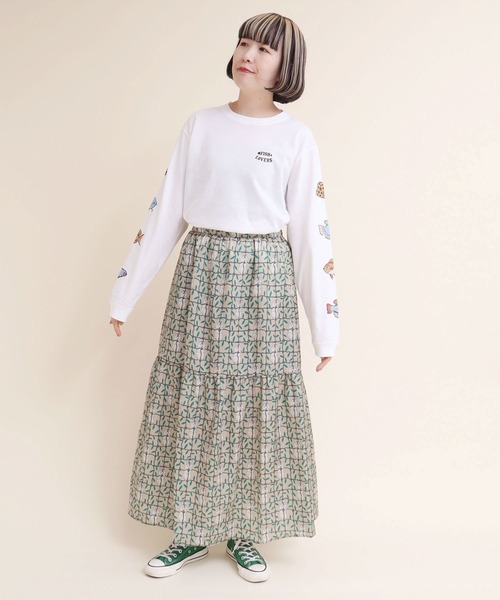 didizizi（ディディジジ）の「FISH LOVERSプリント　ロンT（Tシャツ/カットソー・レディース・グレー/ホワイト・FREE）」の10枚目の写真