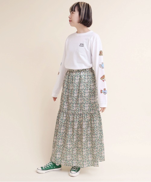 didizizi（ディディジジ）の「FISH LOVERSプリント　ロンT（Tシャツ/カットソー・レディース・グレー/ホワイト・FREE）」の11枚目の写真