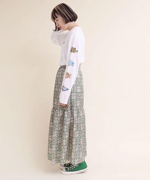 didizizi（ディディジジ）の「FISH LOVERSプリント　ロンT（Tシャツ/カットソー・レディース・グレー/ホワイト・FREE）」の13枚目の写真