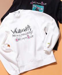 （What it isNt）ART BY MARKGONZALES（ワットイットイズント）の「【（What it isNt）ART BY MARKGONZALES / (ワットイットイズント) アートバイマークゴンザレス】sakiyamaコラボ BIGシルエットグラフィック裏起毛クルーネックトレーナーユニセックス（スウェット・メンズ）」