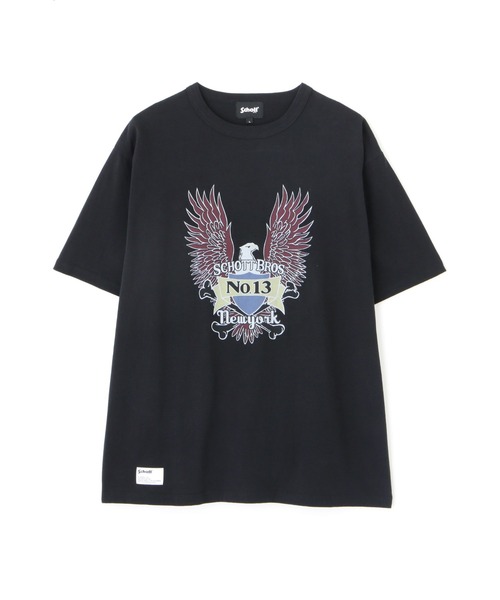 Schott（ショット）の「Schott/ショット/T-SHIRT EAGLE/イーグル Tシャツ（Tシャツ/カットソー・メンズ・ホワイト/グレー/ブラック・M/2XL/XL/L）」の12枚目の写真