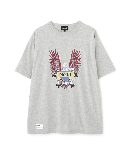 Schott（ショット）の「Schott/ショット/T-SHIRT EAGLE/イーグル Tシャツ（Tシャツ/カットソー・メンズ・ホワイト/グレー/ブラック・M/2XL/XL/L）」の14枚目の写真