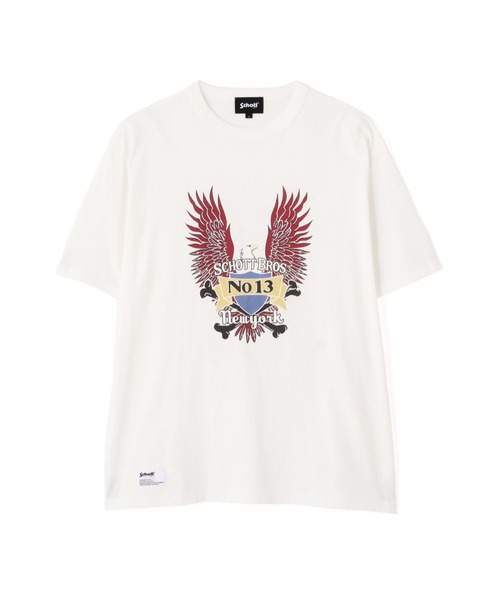 Schott（ショット）の「Schott/ショット/T-SHIRT EAGLE/イーグル Tシャツ（Tシャツ/カットソー・メンズ・ホワイト/グレー/ブラック・M/2XL/XL/L）」の16枚目の写真