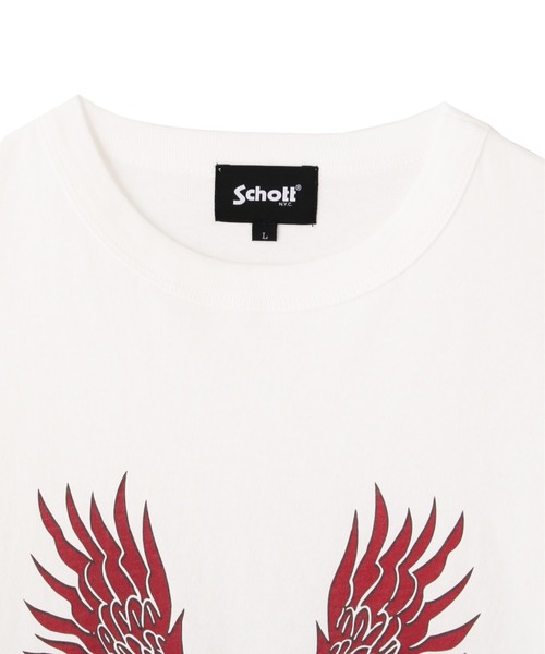 Schott（ショット）の「Schott/ショット/T-SHIRT EAGLE/イーグル Tシャツ（Tシャツ/カットソー・メンズ・ホワイト/グレー/ブラック・M/2XL/XL/L）」の19枚目の写真