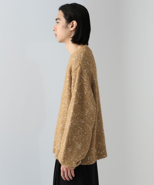 HARE（ハレ）の「メランジネップヤーンニット(HARE)（ニット/セーター・メンズ・イエロー/ブラック/グレー・FREE）」の21枚目の写真