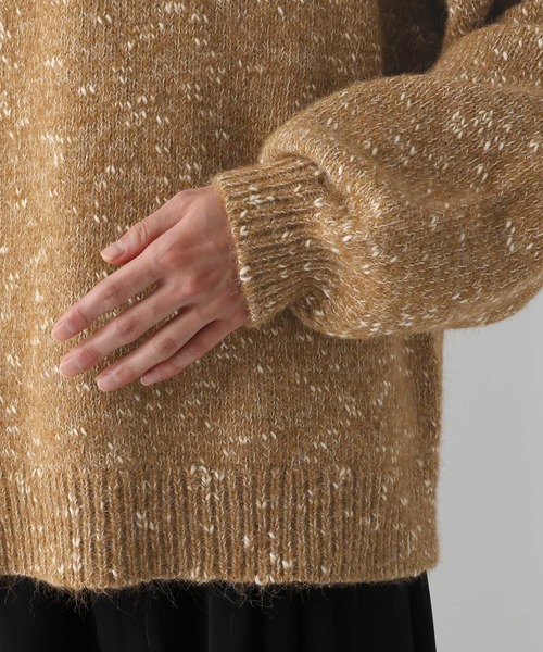 HARE（ハレ）の「メランジネップヤーンニット(HARE)（ニット/セーター・メンズ・イエロー/ブラック/グレー・FREE）」の16枚目の写真