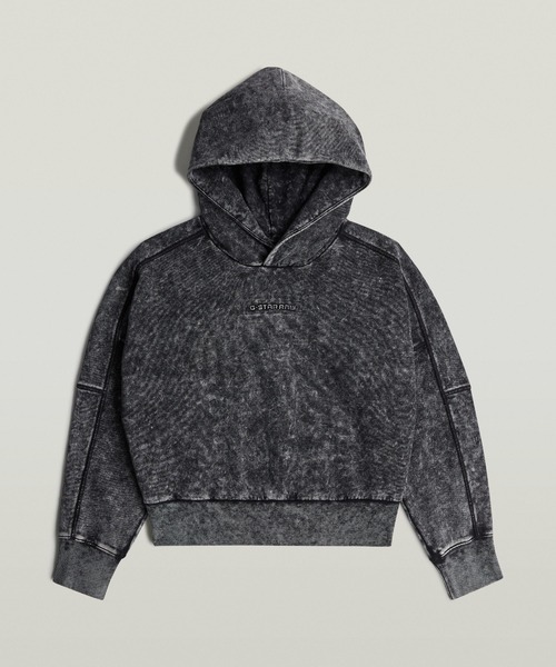 パーカー WASHED EMBOSSED OVERSIZED HOODIE/ヴィンテージライクロゴオーバーダイオーバーサイズクロップドパーカー レディ セール】WASHED EMBOSSED OVERSIZED HOODIE/ヴィンテージライク