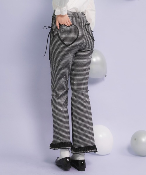 フリルレースロングフレアパンツ（その他パンツ）｜DearMyLoveRose（ディアマイラブローズ）